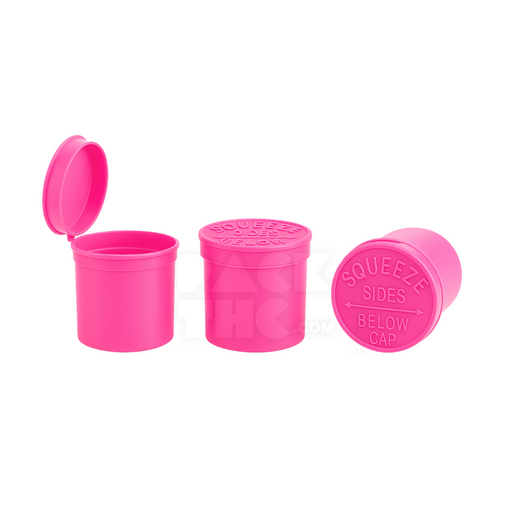 6 DRAM POP TOP VIAL - HOT PINK | Child-Resistant Bulk Case | PackTHC - (600)