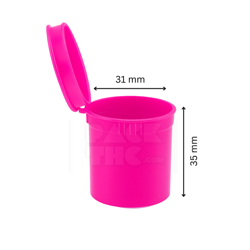 6 DRAM POP TOP VIAL - HOT PINK | Child-Resistant Bulk Case | PackTHC - (600)