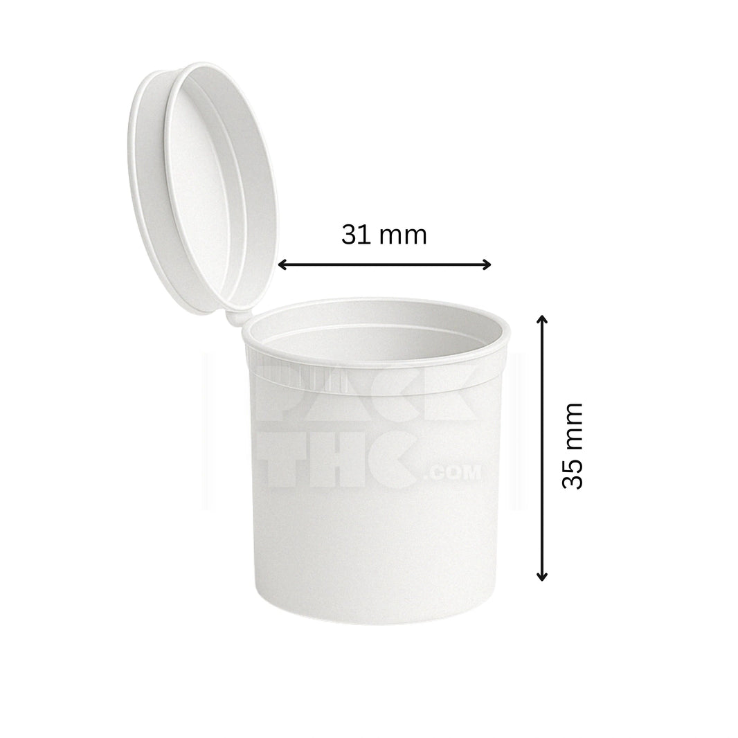 image 6 DRAM POP TOP VIAL - WHITE | Child-Resistant Bulk Case | PackTHC - (600)