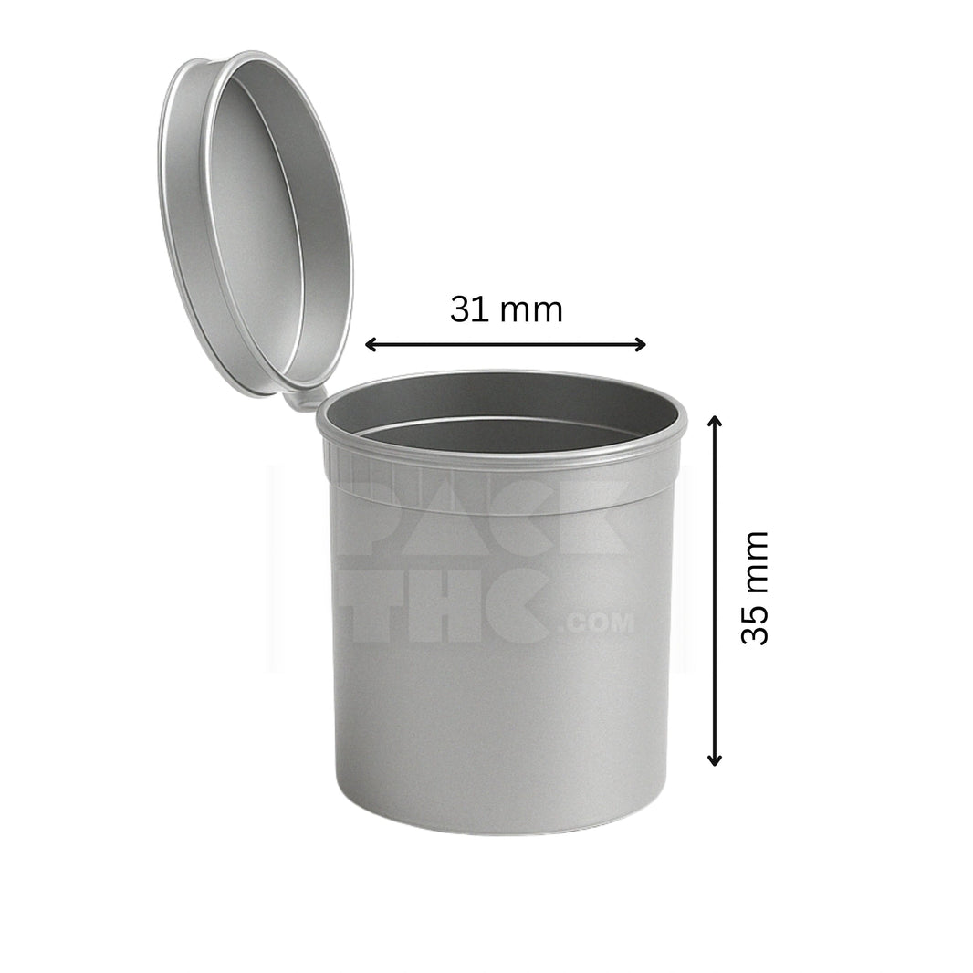 image 6 Dram Pop Top Vial - Silver | Child-Resistant Bulk Case | PackTHC - (600)