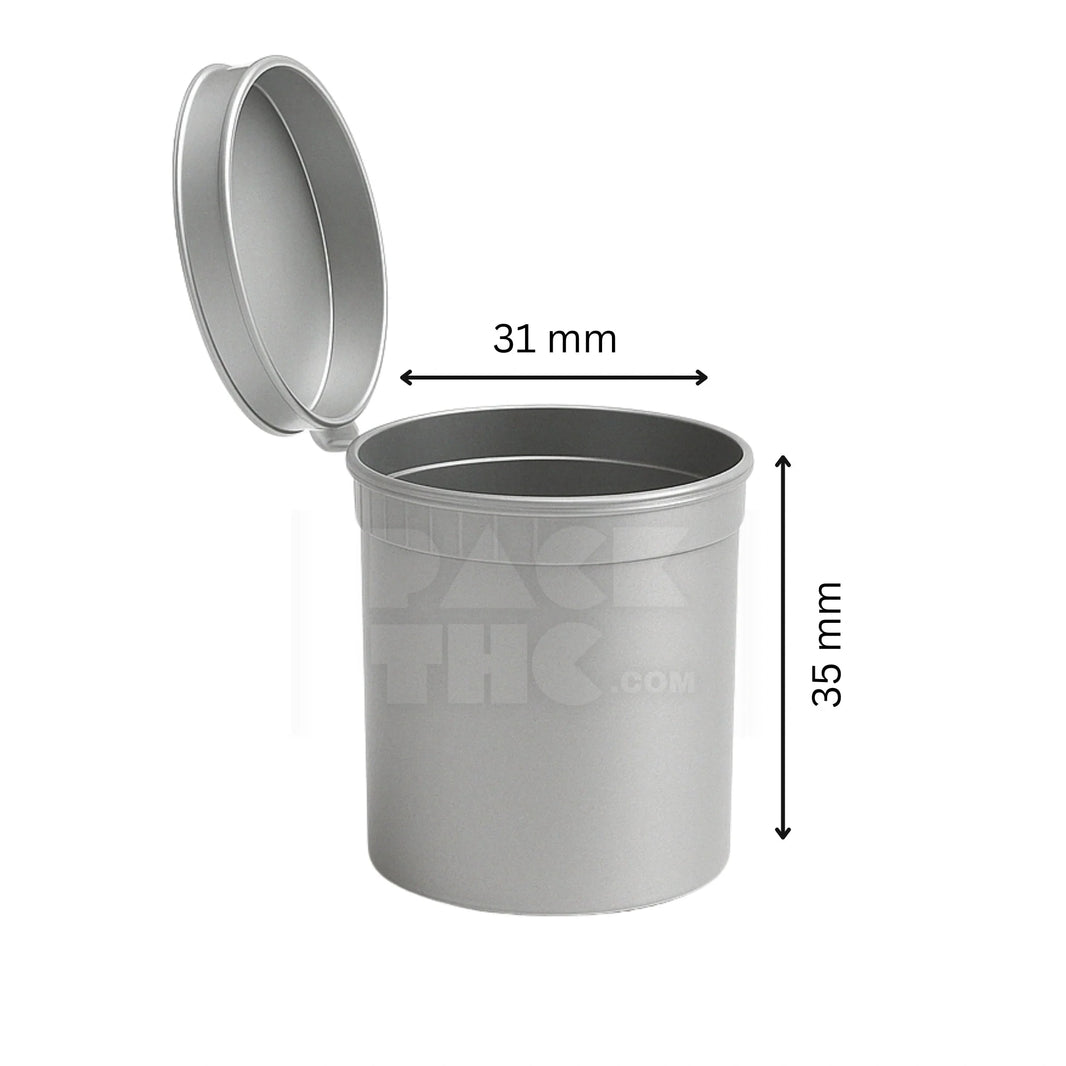 image 6 dram pop top vial silver