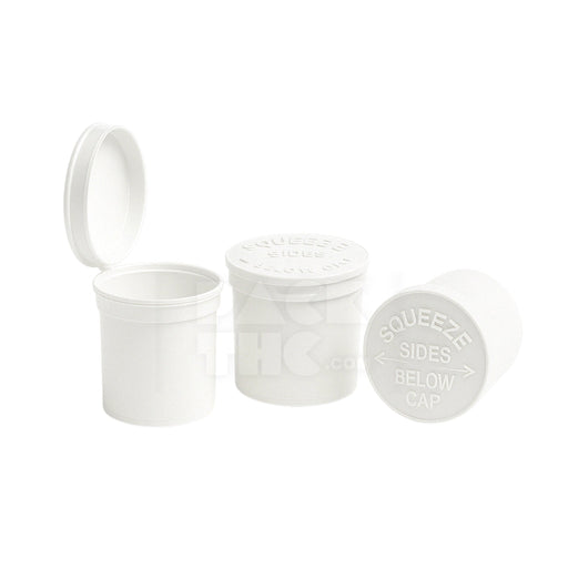 6 DRAM POP TOP VIAL - WHITE  - (600 COUNT) Pack THC