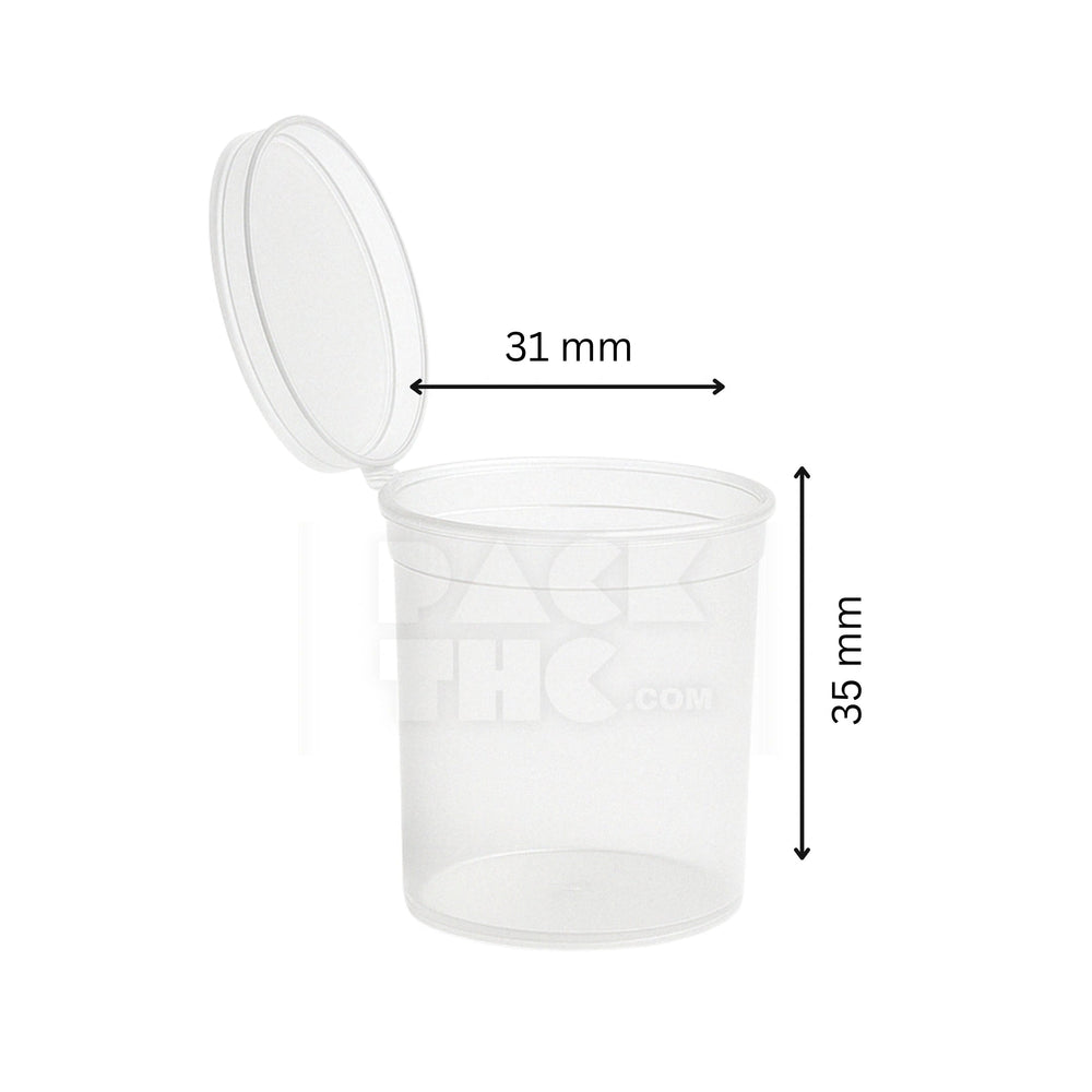 6 DRAM POP TOP VIAL - CLEAR - (600 COUNT) Pack THC