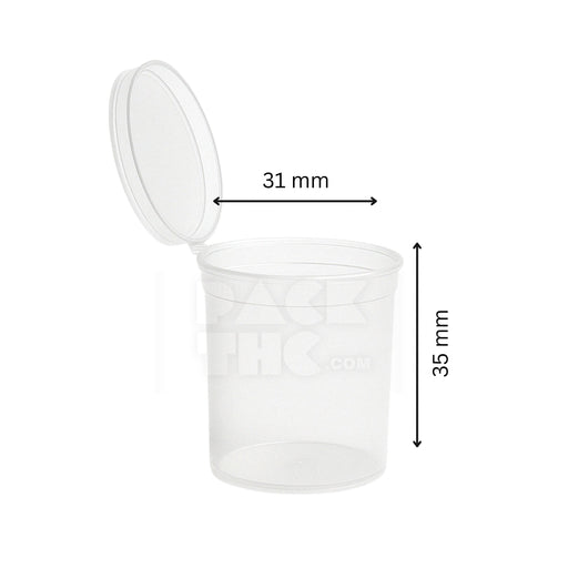 6 DRAM POP TOP VIAL - CLEAR - (600 COUNT) Pack THC