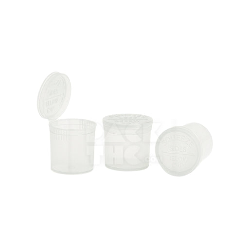 6 DRAM POP TOP VIAL - CLEAR - (600 COUNT) Pack THC