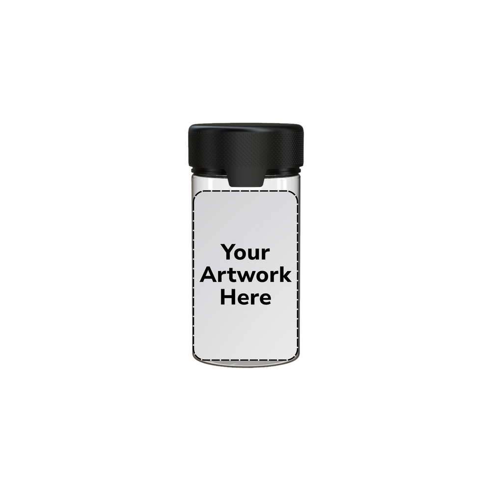 6oz aviator cr jar clear black cap