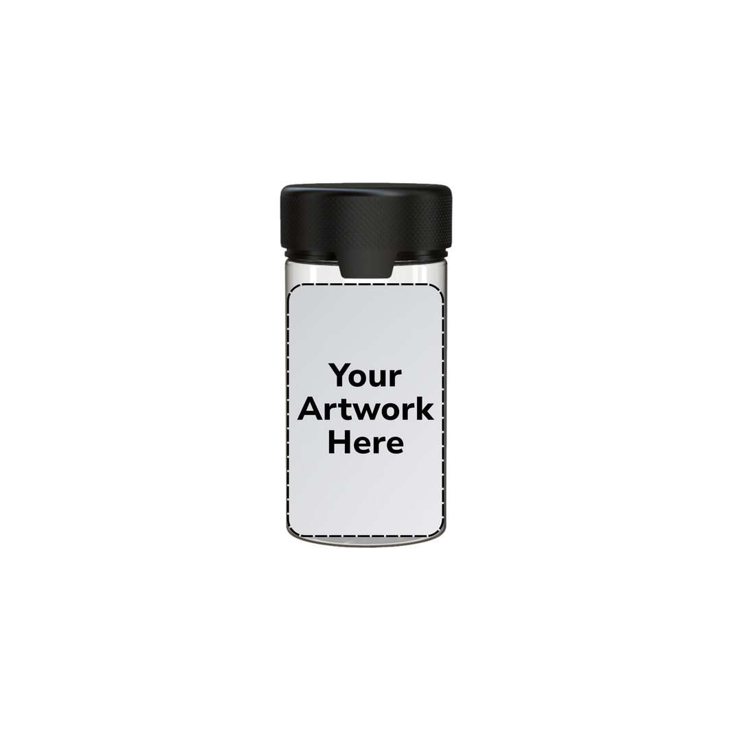 image 6oz aviator cr jar clear black cap