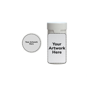 Chubby Gorilla 6oz Aviator CR Plastic Jar Container w/ Inner Seal – Opaque White with White Cap