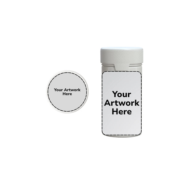 Chubby Gorilla 6oz Aviator CR Plastic Jar Container w/ Inner Seal – Opaque White with White Cap