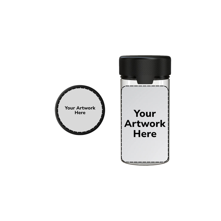 6oz aviator cr jar clear black cap