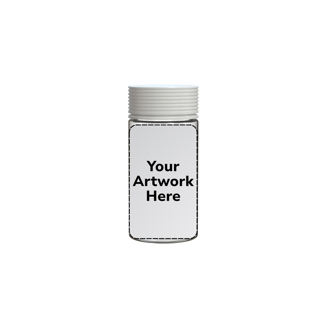 image 6oz spiral cr jar with application clear white cap