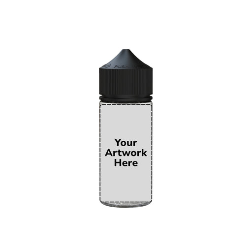 75ml mini unicorn bottle clear black cap