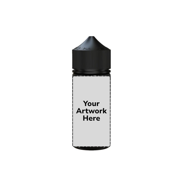 75ml mini unicorn bottle translucent black
