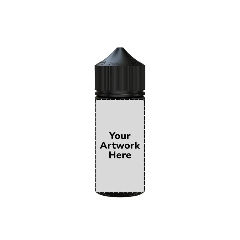 75ml mini unicorn bottle translucent black
