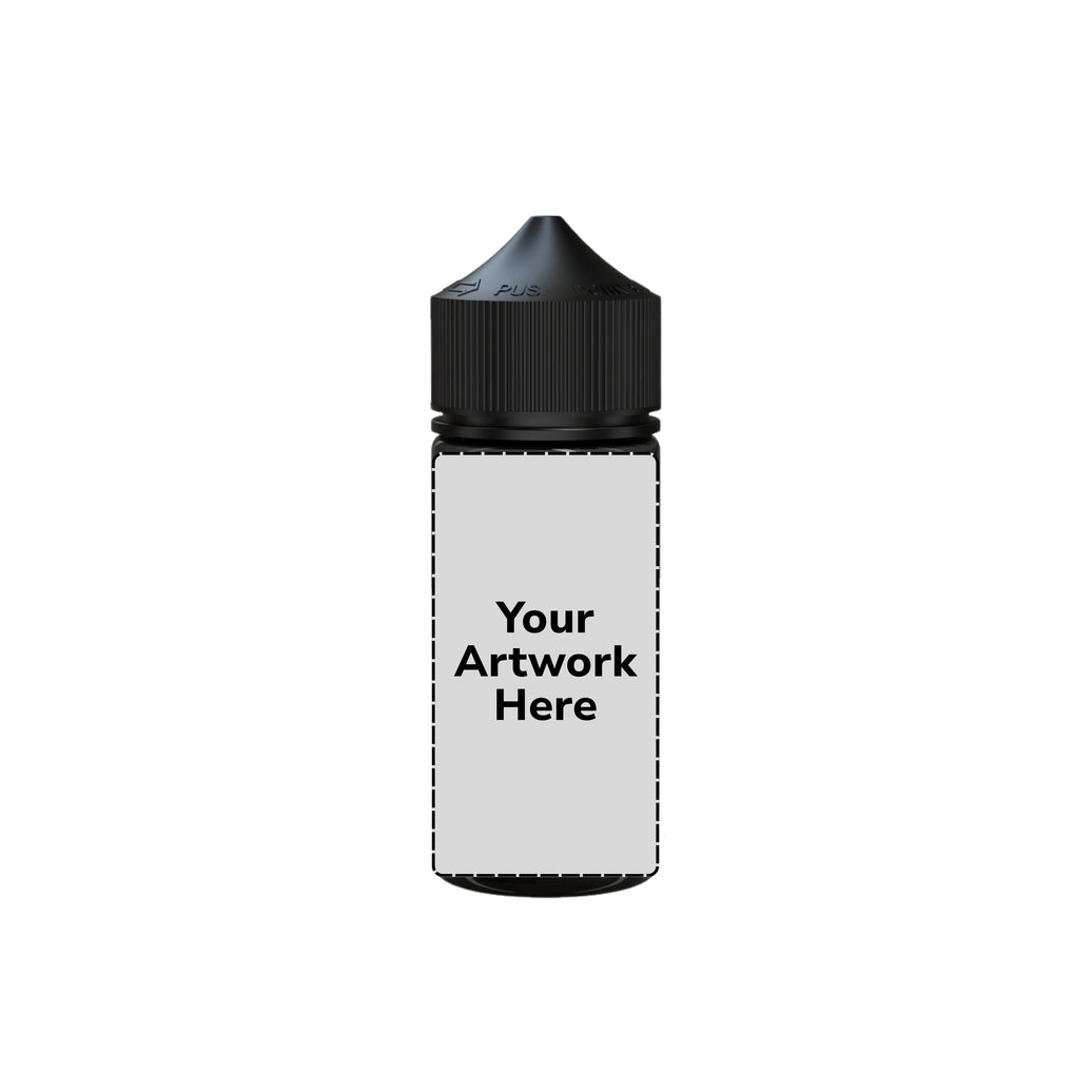 75ml mini unicorn bottle translucent black