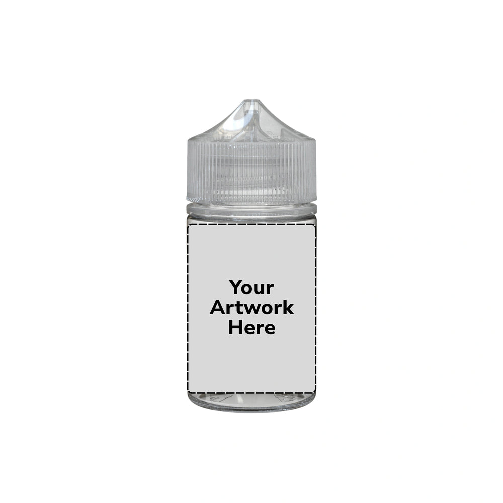 75ml stubby unicorn bottle clear clear cap