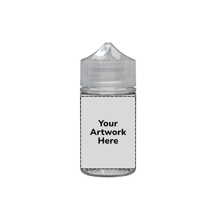 75ml stubby unicorn bottle clear clear cap