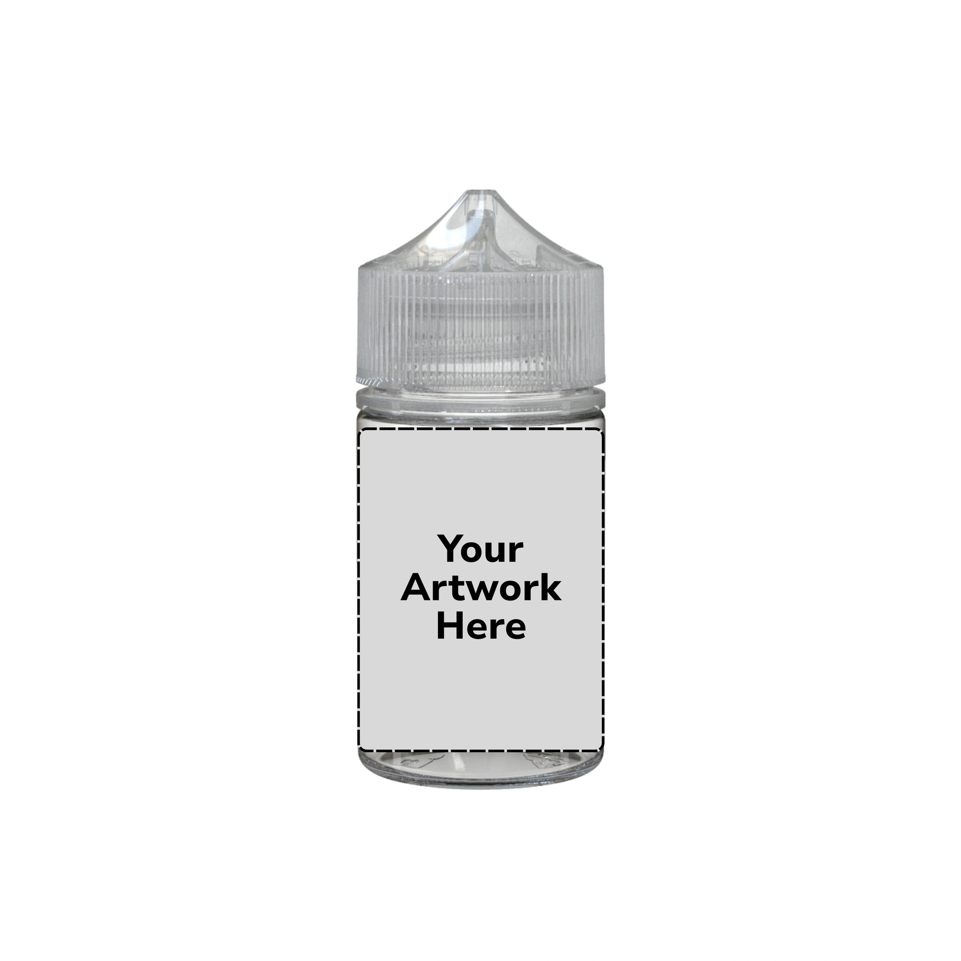 75ml stubby unicorn bottle clear clear cap