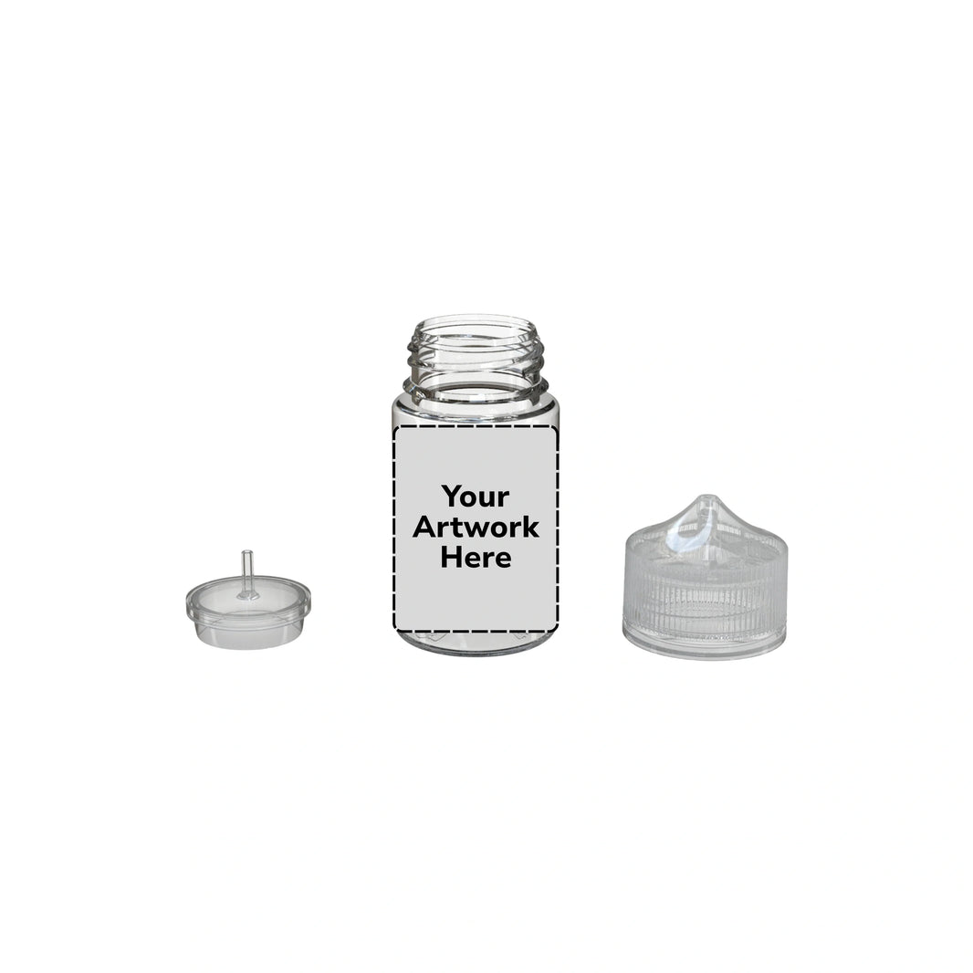 image 75ml stubby unicorn bottle clear clear cap