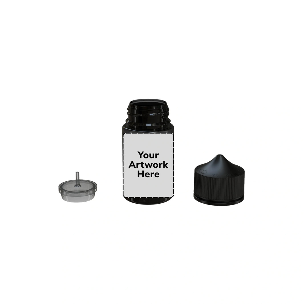 image 75ml stubby unicorn bottle translucent black