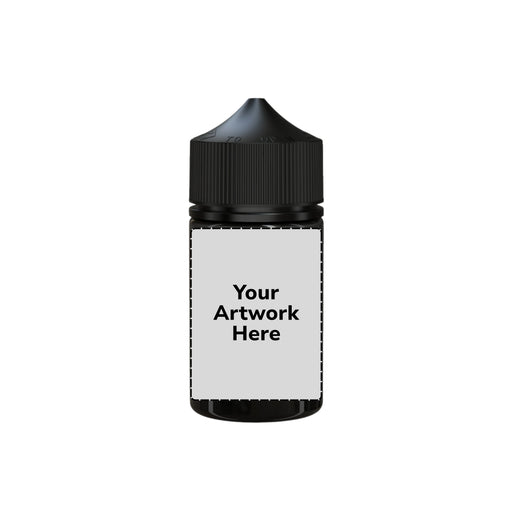 75ml stubby unicorn bottle translucent black