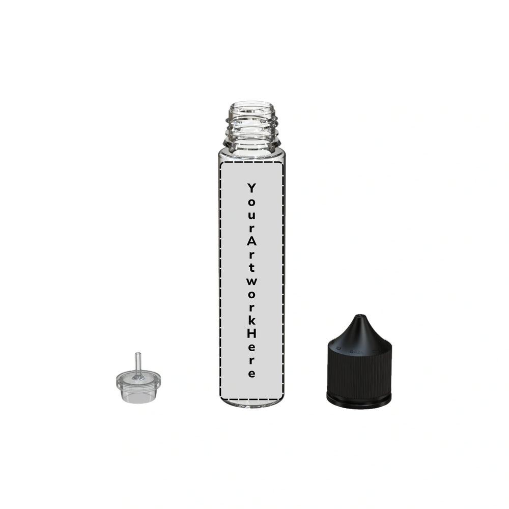75ml v3 unicorn bottle clear black cap