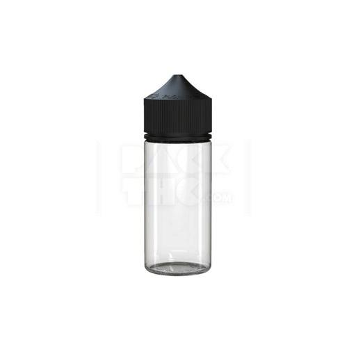 75ml mini pet unicorn bottle clear natural black cap 400 count