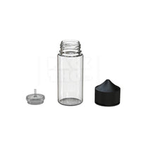 75ml mini pet unicorn bottle clear natural black cap 400 count