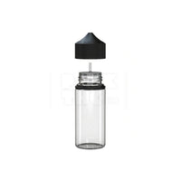 75ml mini pet unicorn bottle clear natural black cap 400 count