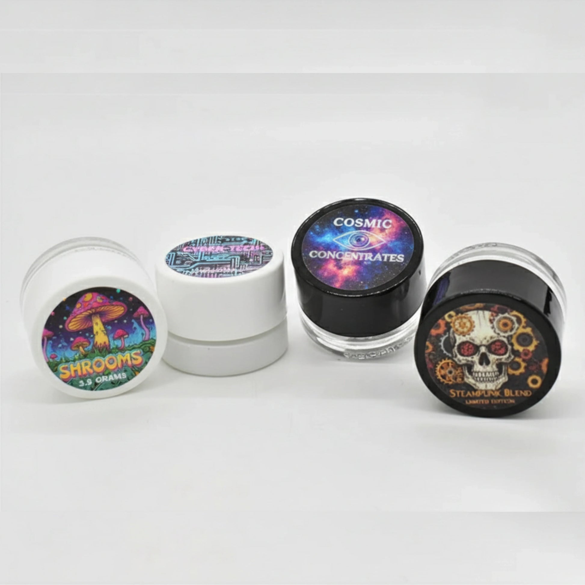 custom printed stickers 1125 circle 5ml jar