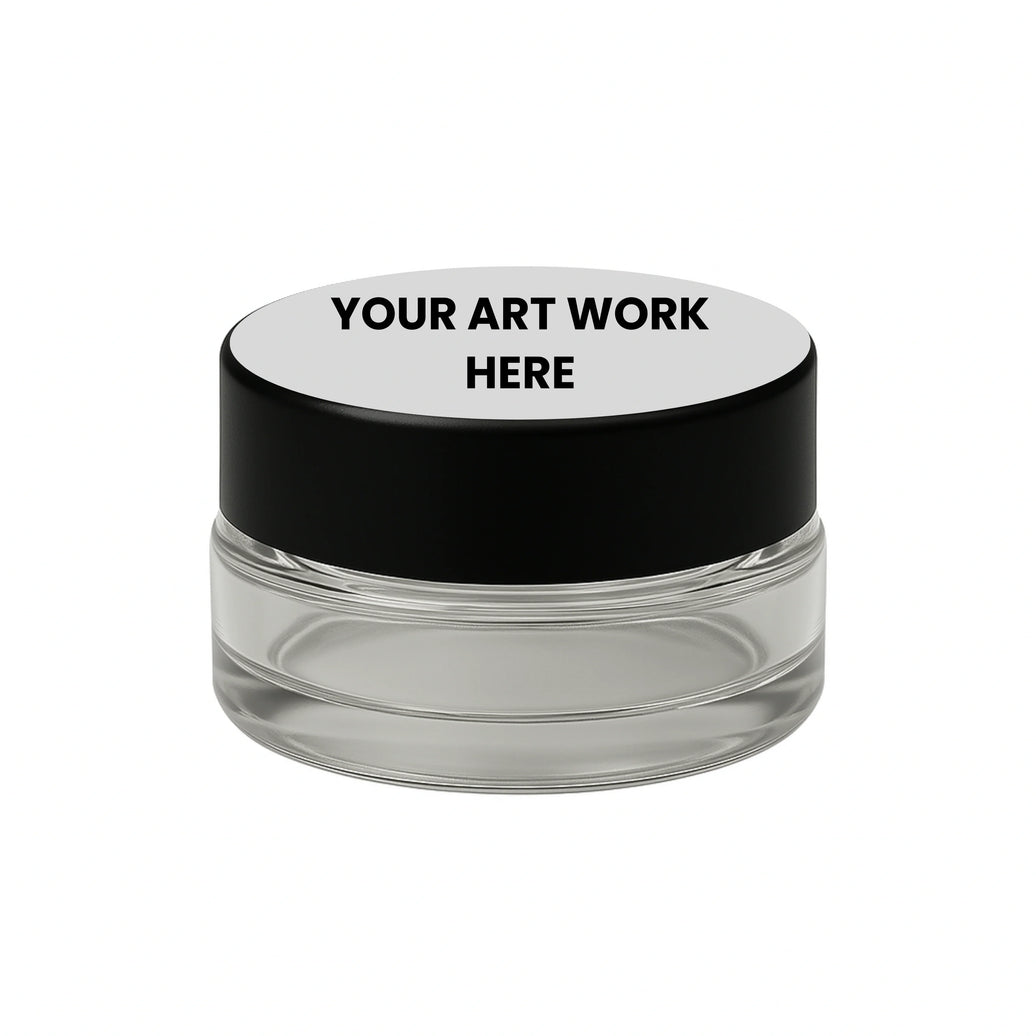 custom printed stickers 1125 circle 5ml jar