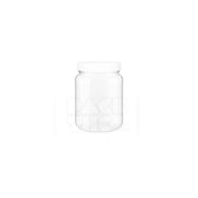 8oz clear pet wide mouth jar clear white lid