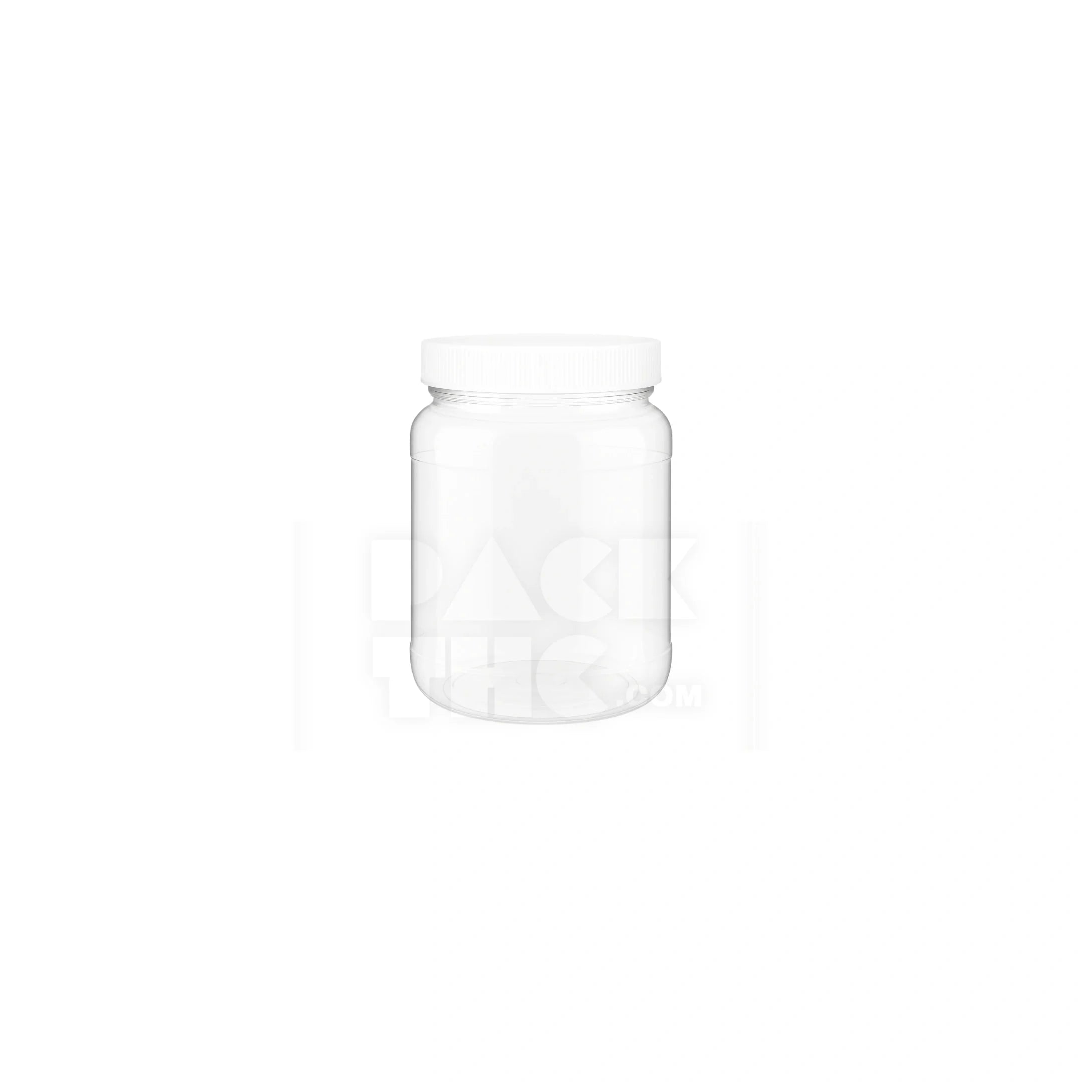 8oz clear pet wide mouth jar clear white lid