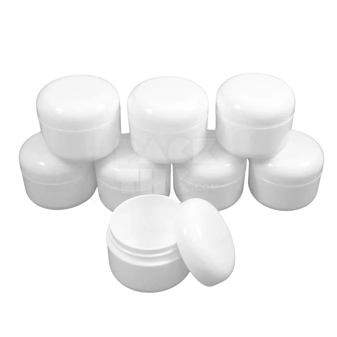 8oz dome jars white with white cap