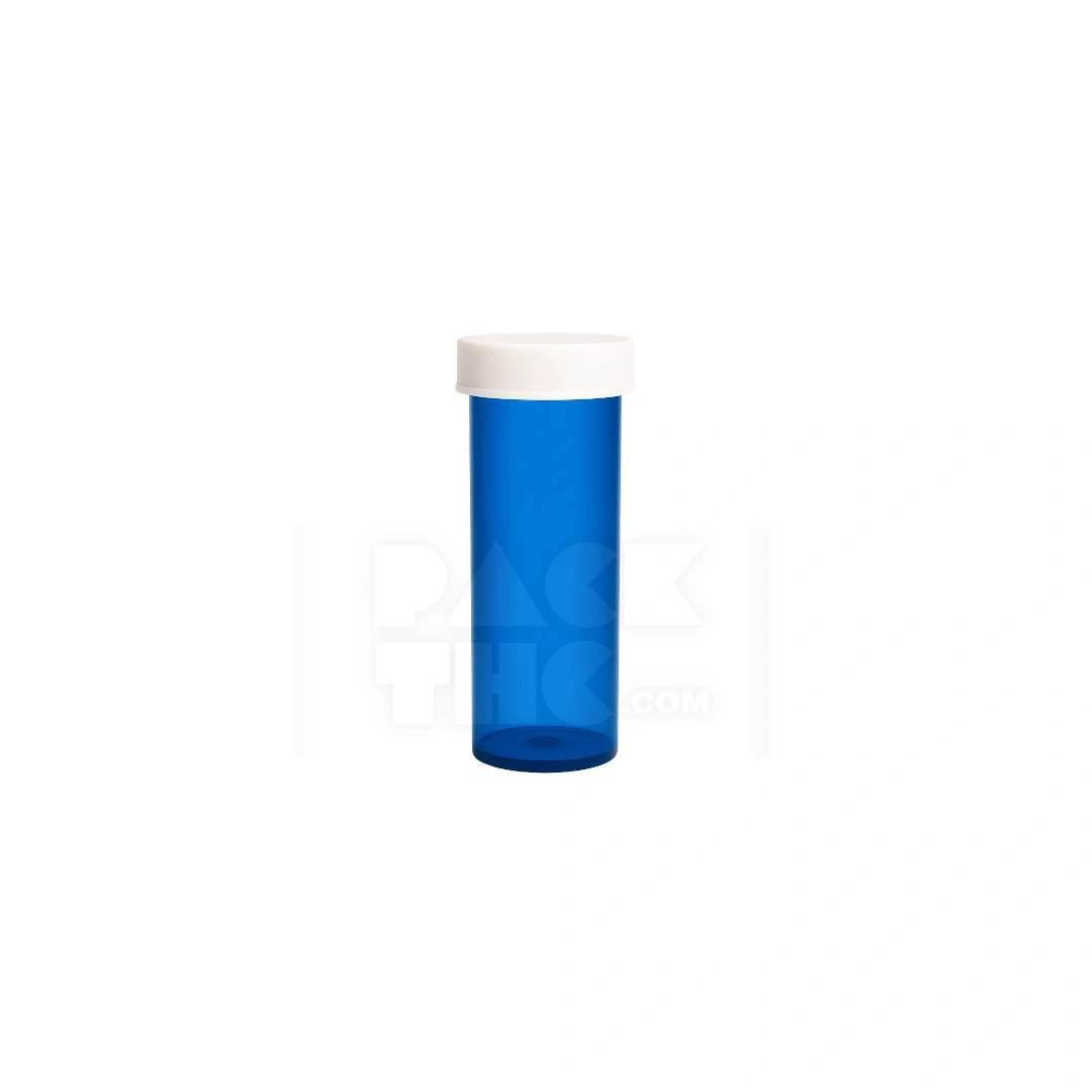 8 dram push turn cr bottles blue