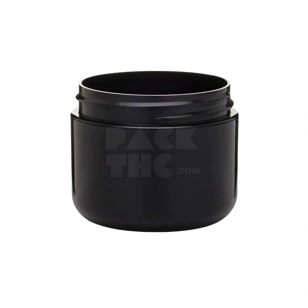 image 8OZ DOME JARS - BLACK WITH BLACK CAP - (100 COUNT) Pack THC