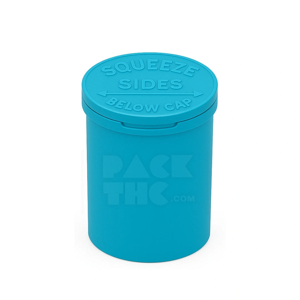 90 dram pop top vial aqua blue