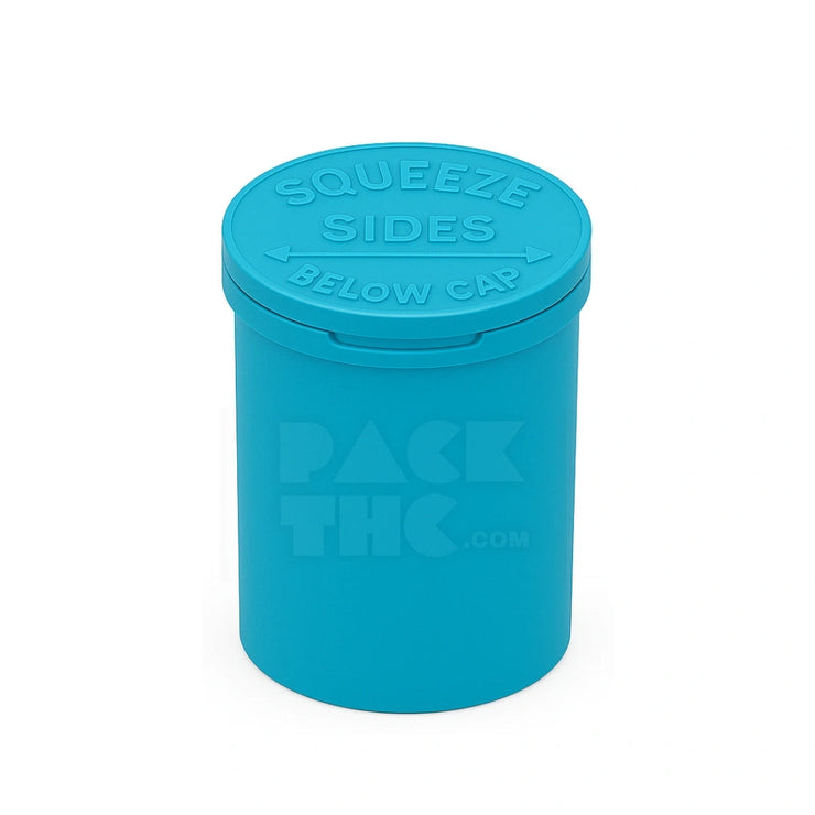 90 dram pop top vial aqua blue