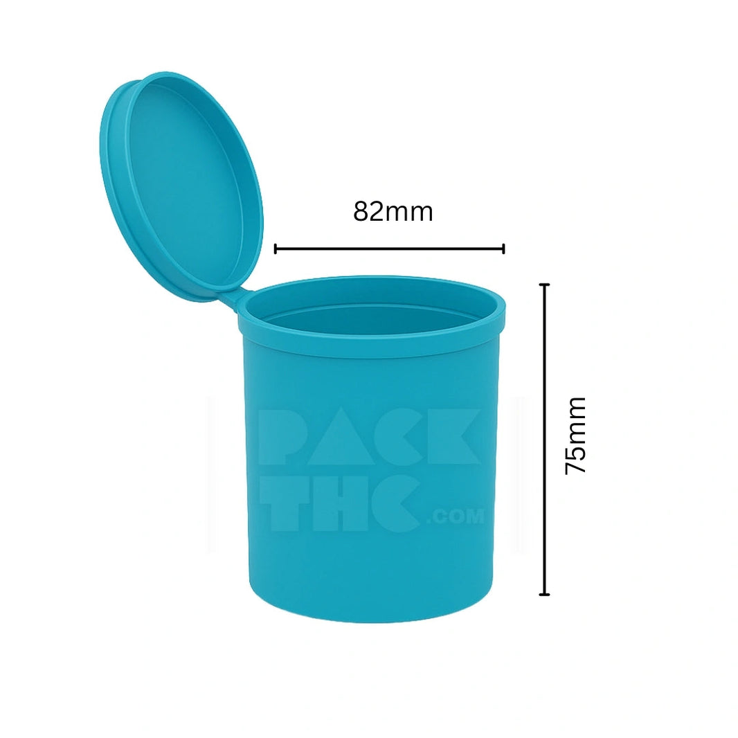 image 90 DRAM POP TOP VIAL - AQUA BLUE | Clear Storage Container - (45)