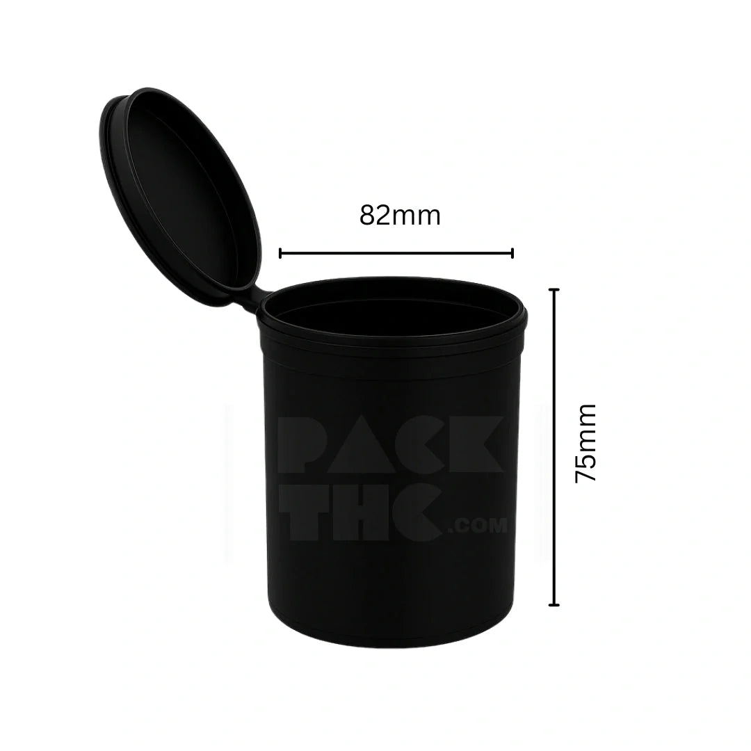 90 dram pop top vial black