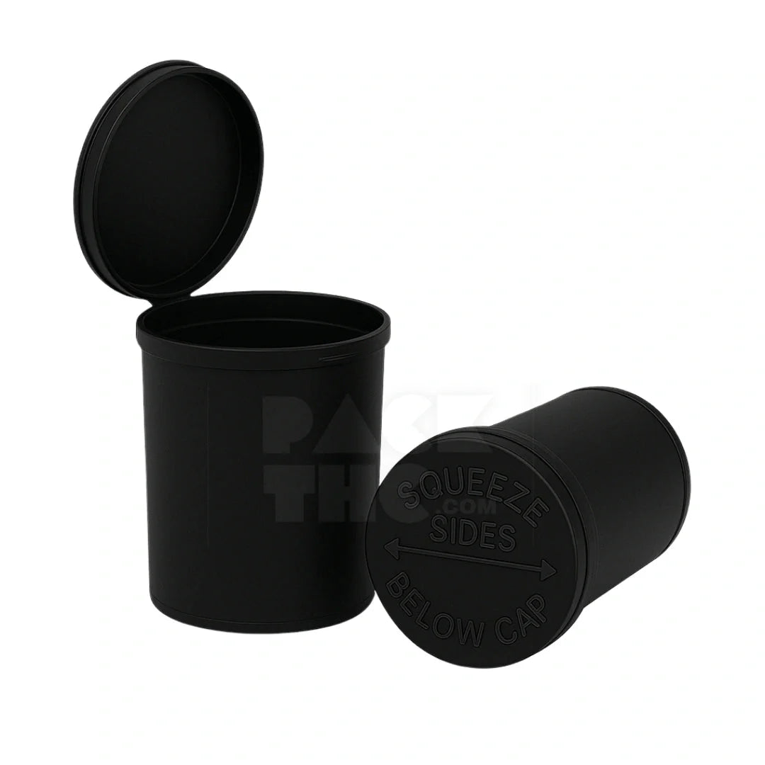 90 dram pop top vial black