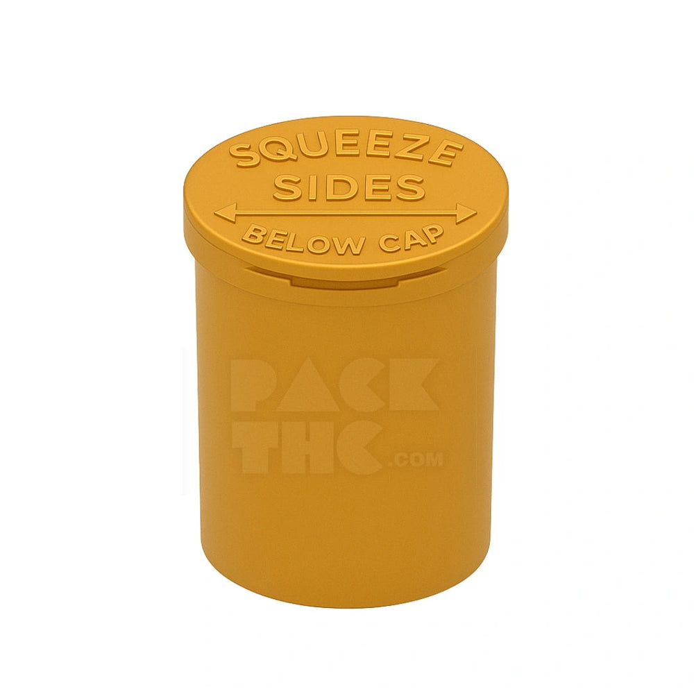 90 dram pop top vial golden
