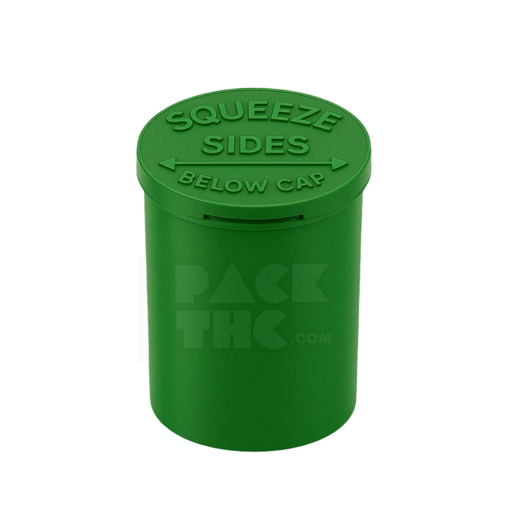 90 DRAM POP TOP VIAL - GREEN | Clear Storage Container - (45)