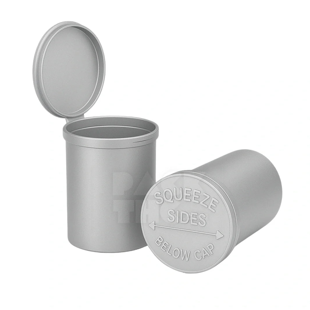 image 90 dram pop top vial silver