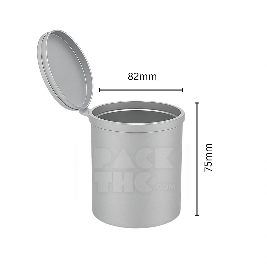 90 dram pop top vial silver