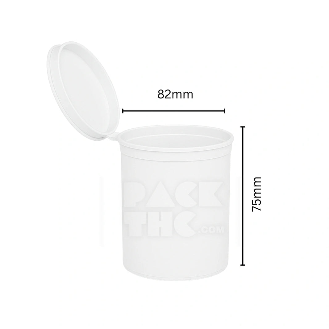 image 90 DRAM POP TOP VIAL - WHITE | Clear Storage Container - (45)