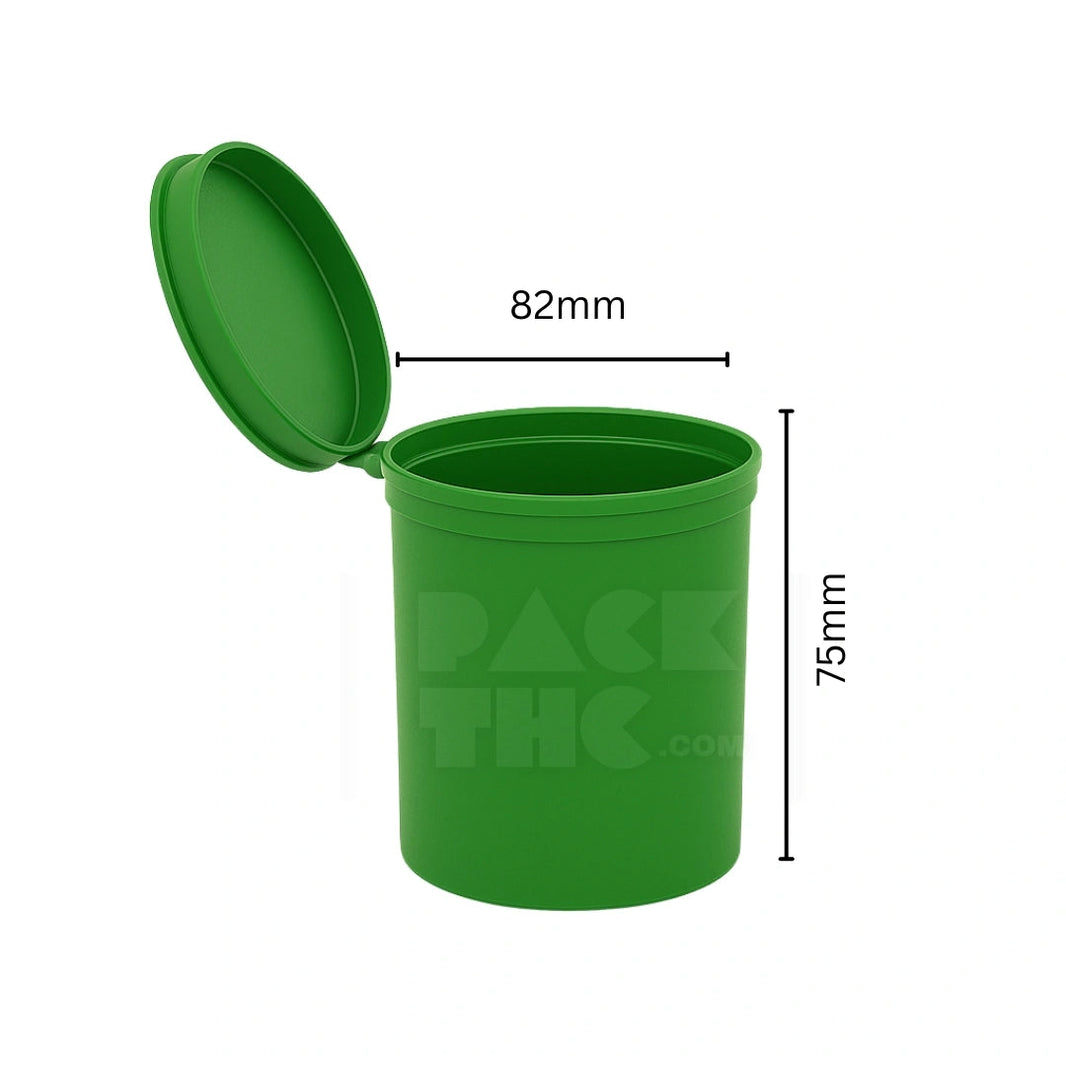 image 90 DRAM POP TOP VIAL - GREEN - (45 COUNT) Pack THC