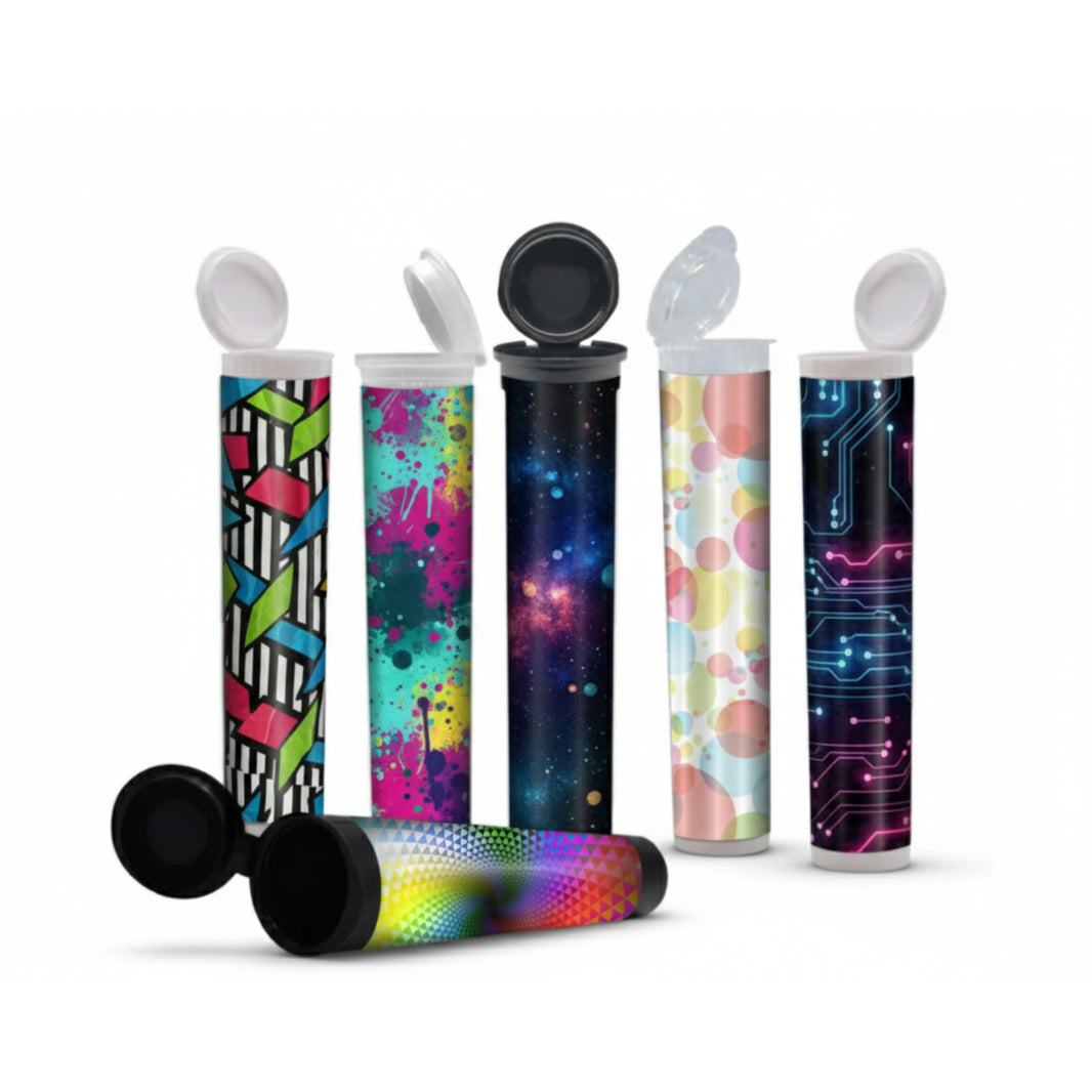 image 90mm joint tube black with sticker application