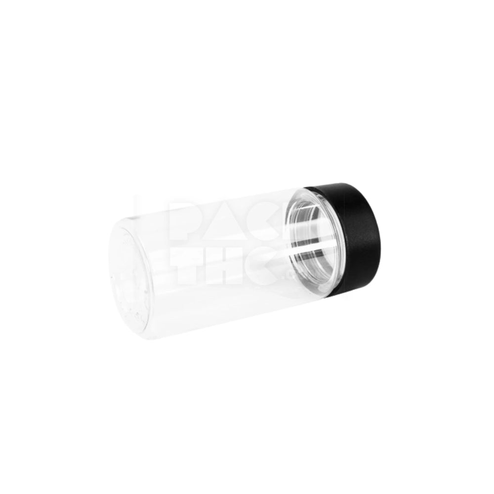 90 mm MULTI PACK PRE-ROLL PET JAR - CLEAR WITH BLACK LID - (100 COUNT) - Pack THC