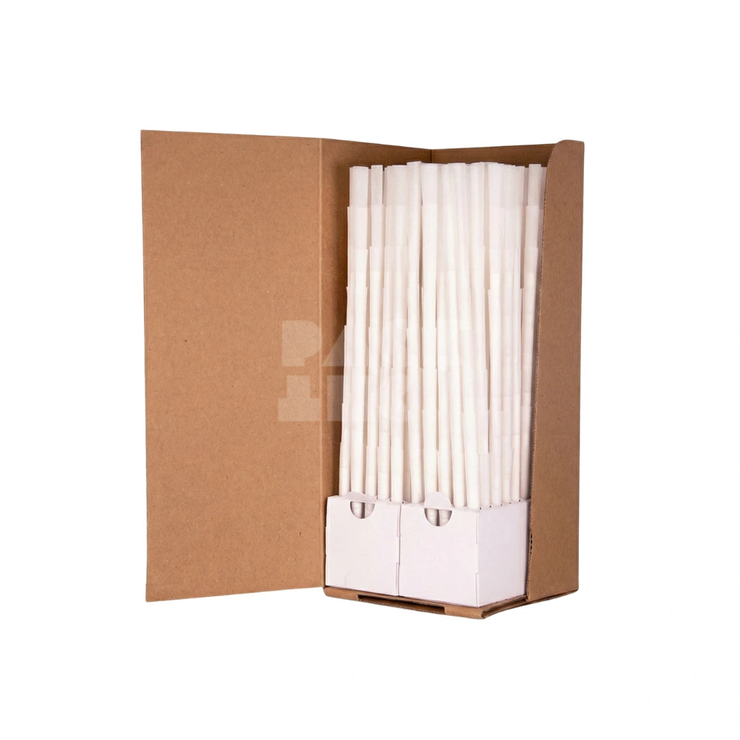 98mm White Hara Supply Paper Cones | Pre-Rolled – Bulk Case (800 Count)